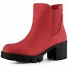 Allegra K Women's Lug Sole Chunky Heels Chelsea Combat Boots Shoes 1 Allegra K Women's Lug Sole Chunky Heels Chelsea Combat Boots Shoes
