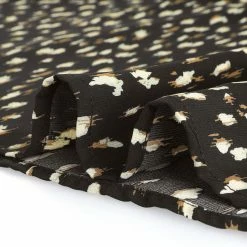 Allegra K Women's Floral Stand Collar Wild Button Decor Leopard Print Dress