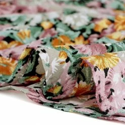 Allegra K Women's Ruffled Collar Long Sleeve Elastic Waist Ruffle Hem Floral Dress