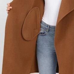 Allegra K Women's Elegant Shawl Collar Lapel Long Sleeve Belted Winter Wrap Coat With Pockets 28 Allegra K Women's Elegant Shawl Collar Lapel Long Sleeve Belted Winter Wrap Coat With Pockets