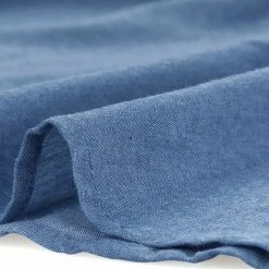 Allegra K Women's Work Tie Neck Long Sleeve Elastic Waisted Fit And Flare Denim Mini Dress