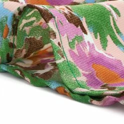 Allegra K Women's Split V Neck Button Up High Elastic Waist Fit And Flare Floral Dress