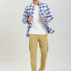 Allegra K Men's Work Pants Regular Fit Jogger Casual Cargo Pants With Pockets