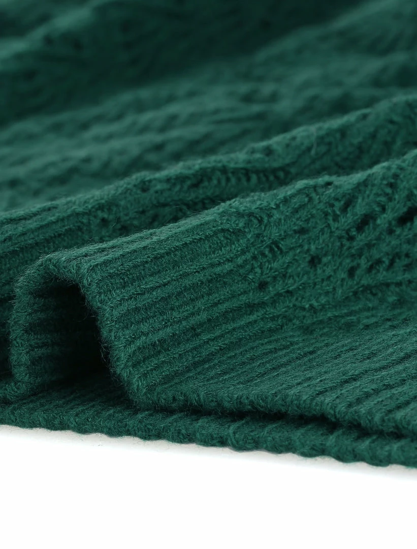 Allegra K Women's Ruffle Mock Neck Bishop Sleeve Knitted Ribbed Pullover Sweater 8 Allegra K Women's Ruffle Mock Neck Bishop Sleeve Knitted Ribbed Pullover Sweater