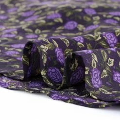 Allegra K Women's Casual Tie Neck Long Sleeve Elastic Waist Ruffle Hem Floral Dress