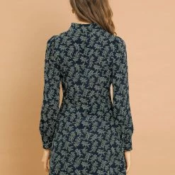 Allegra K Women‘s Floral Printed Retro Mini Peter Pan Collar Dress