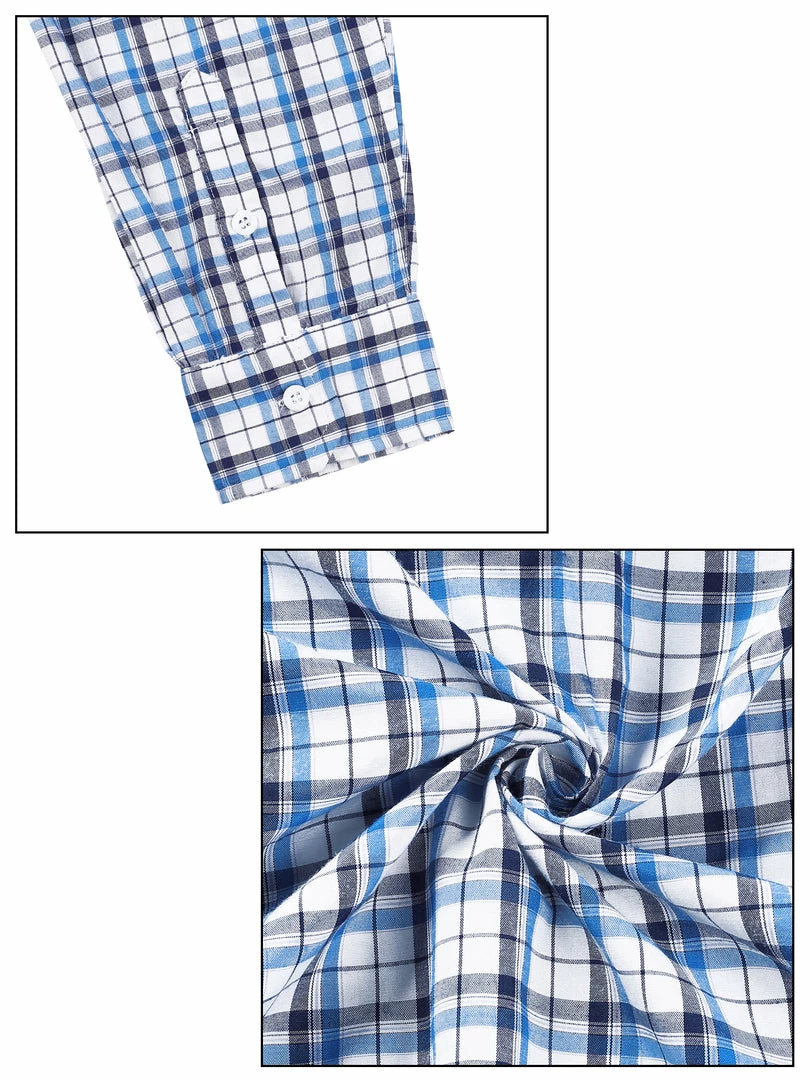 Allegra K Men's Check Shirts Long Sleeve Button Down Casual Western Plaid Shirt 8 Allegra K Men's Check Shirts Long Sleeve Button Down Casual Western Plaid Shirt