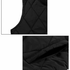 Allegra K Men's Gilet Winter Zip Up Stand Collar Puffer Vest Jacket