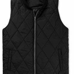 Allegra K Men's Gilet Winter Zip Up Stand Collar Puffer Vest Jacket
