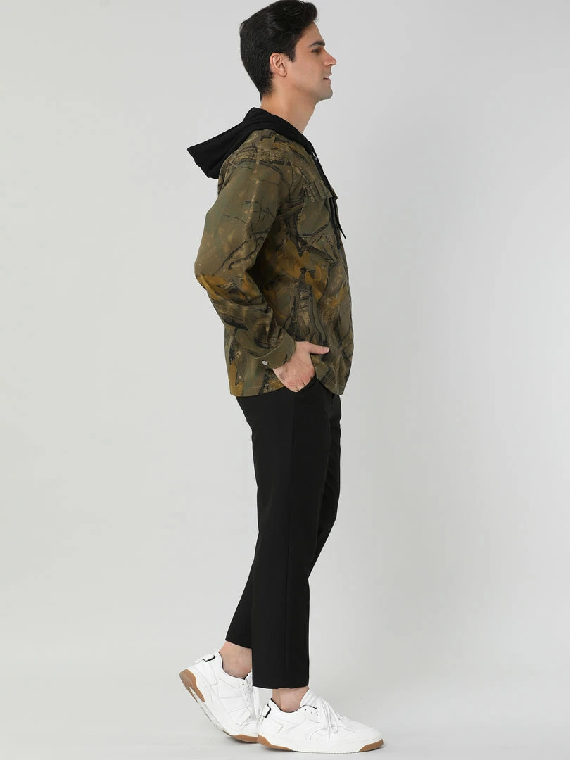 Allegra K Men's Printed Jacket Zip Up Lightweight Long Sleeves Hoodie Outerwear 4 Allegra K Men's Printed Jacket Zip Up Lightweight Long Sleeves Hoodie Outerwear