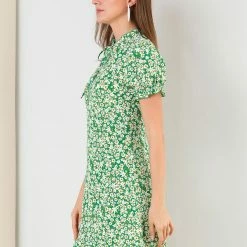 Allegra K Women's Ditsy Floral Ruffled Vintage Puff Sleeve Flare Mini Dress 23 Allegra K Women's Ditsy Floral Ruffled Vintage Puff Sleeve Flare Mini Dress