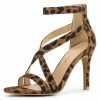 Allegra K Women's Zipper Ankle Strap Stiletto Heel Sandals 2 Allegra K Women's Zipper Ankle Strap Stiletto Heel Sandals