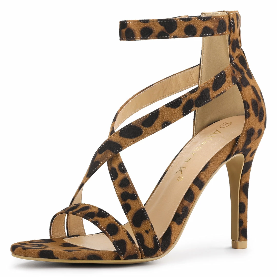 Allegra K Women's Zipper Ankle Strap Stiletto Heel Sandals 3 Allegra K Women's Zipper Ankle Strap Stiletto Heel Sandals