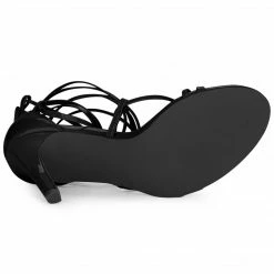 Allegra K Women's Strappy Straps Lace Up Stiletto Heel Sandals