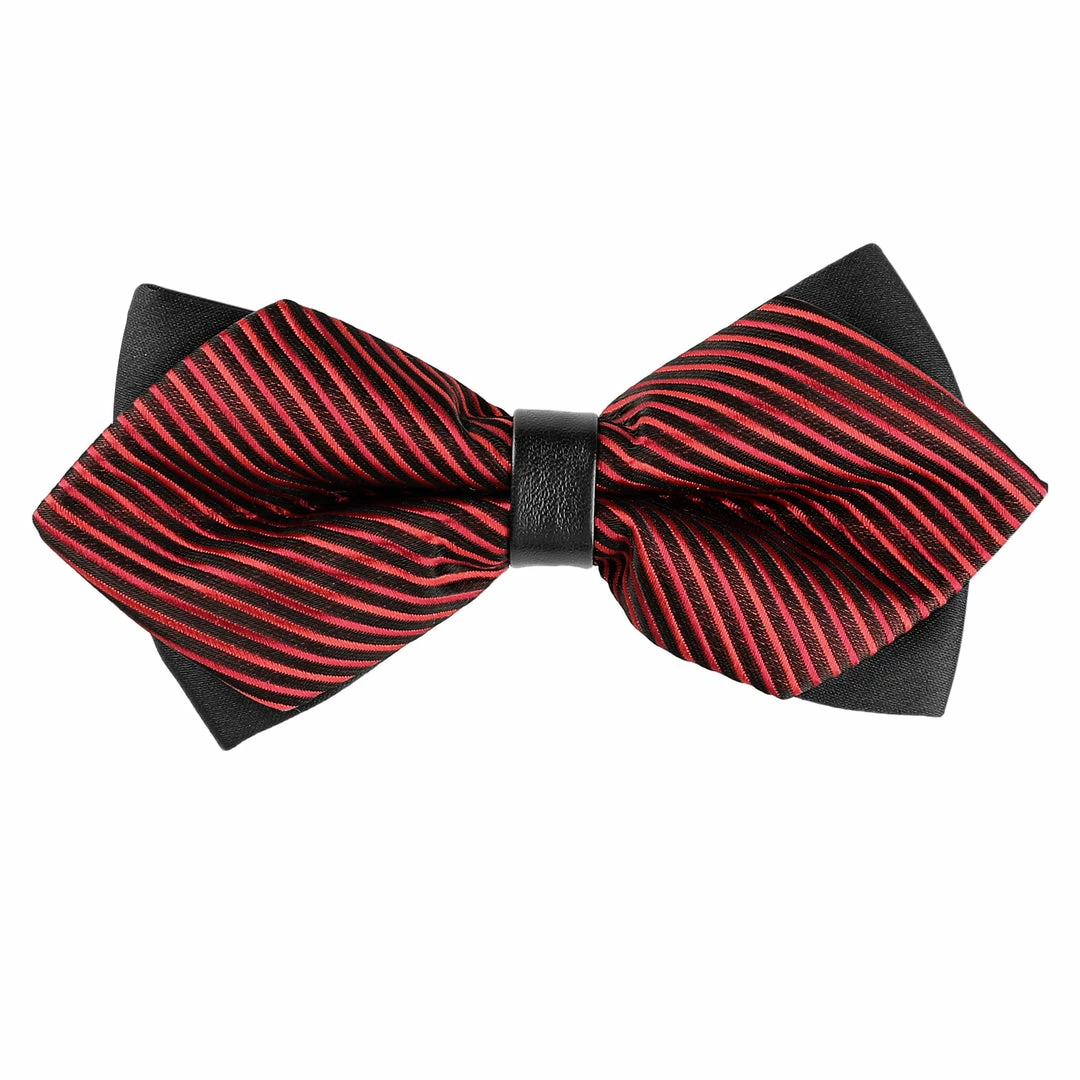 Allegra K Men's Striped Pre-tied Bow Ties Neck Adjustable Bowties Pointed Wedding Bow Tie Accessories 3 Allegra K Men's Striped Pre-tied Bow Ties Neck Adjustable Bowties Pointed Wedding Bow Tie Accessories