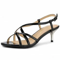 Allegra K Women's Slingback Strappy Stiletto Heels Sandals Shoes