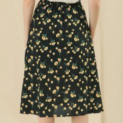 Allegra K Women's Floral Chiffon Slit Skirts Spring Summer Midi Skirt 18 Allegra K Women's Floral Chiffon Slit Skirts Spring Summer Midi Skirt