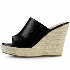 Allegra K Shoes Women's Open Toe Slip-On Platform Wedge Heel Wedge Sandals 29 Allegra K Shoes Women's Open Toe Slip-On Platform Wedge Heel Wedge Sandals