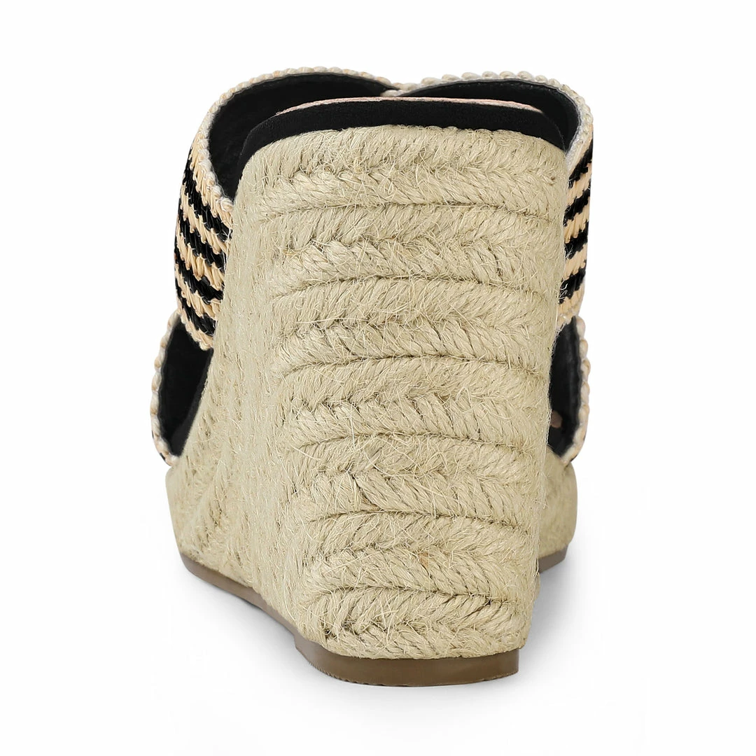 Allegra K Women's Crisscross Strap Platform Slide Wedge Sandals Shoes 5 Allegra K Women's Crisscross Strap Platform Slide Wedge Sandals Shoes