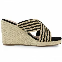 Allegra K Women's Crisscross Strap Platform Slide Wedge Sandals Shoes 26 Allegra K Women's Crisscross Strap Platform Slide Wedge Sandals Shoes