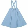 Allegra K Women's Suspender Braces Skirts Elastic Waist Overall Dress