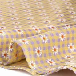 Allegra K Women's Daisy Floral Print Casual Short Ruffle Sleeve Smocked Mini Gingham Dress 19 Allegra K Women's Daisy Floral Print Casual Short Ruffle Sleeve Smocked Mini Gingham Dress