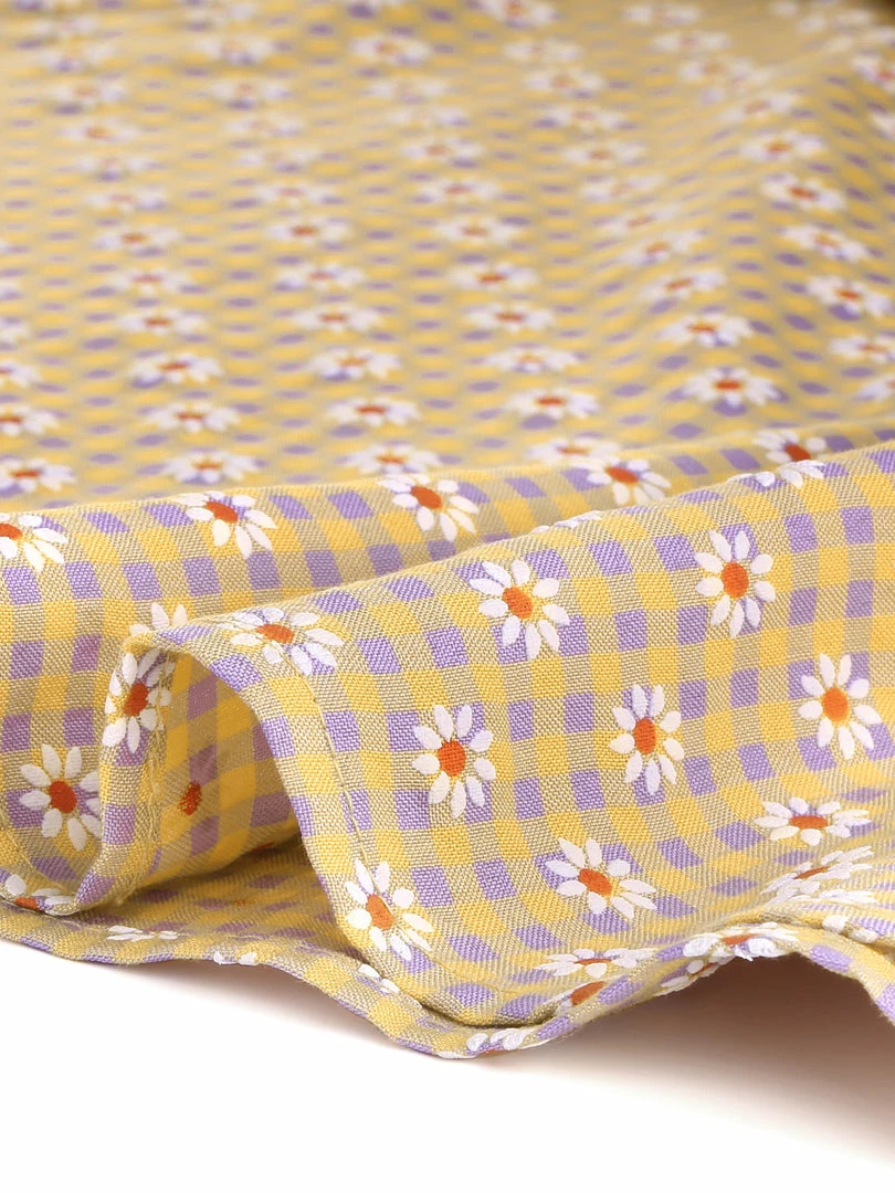 Allegra K Women's Daisy Floral Print Casual Short Ruffle Sleeve Smocked Mini Gingham Dress 8 Allegra K Women's Daisy Floral Print Casual Short Ruffle Sleeve Smocked Mini Gingham Dress