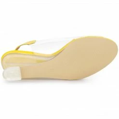 Allegra K Shoes Women's Rhinestone Clear Wedges Heels Sandals