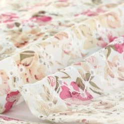 Allegra K Women's Floral Embroidery Ruffled Tie Neck Elbow Sleeve Blouse