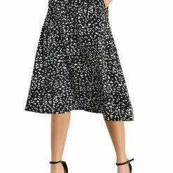 Allegra K Women's Floral Print A-Line Midi Skirt Chiffon Summer Vintage Skirts