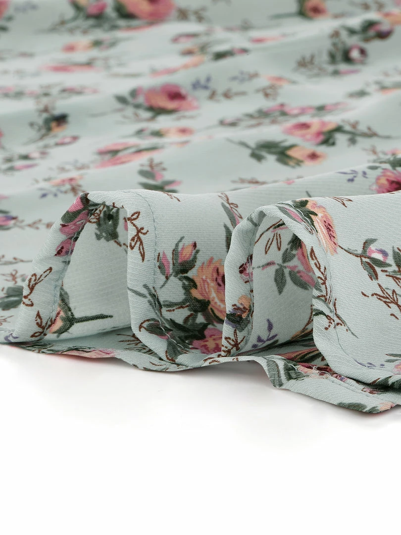 Allegra K Women's Floral Vintage V Neck 3/4 Sleeves Flare Button Front Dress 8 Allegra K Women's Floral Vintage V Neck 3/4 Sleeves Flare Button Front Dress