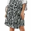 Allegra K Women's Zebra Printed High Waist Asymmetrical A-Line Twist Skirt