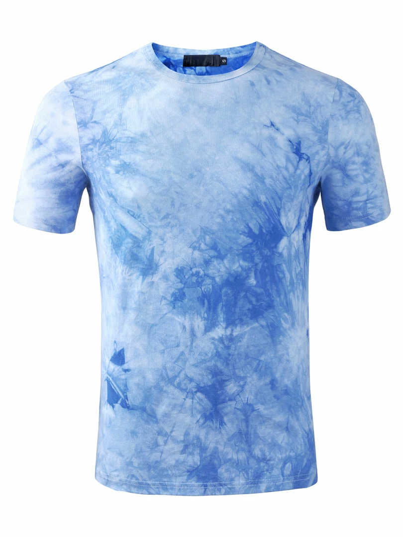 Allegra K Men Summer Tie Dye Tee Short Sleeves Hip Hop Printed T-Shirt 4 Allegra K Men Summer Tie Dye Tee Short Sleeves Hip Hop Printed T-Shirt