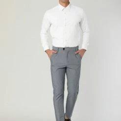 Allegra K Men's Dress Business Pants Classic Fit Flat Front Suit Trousers