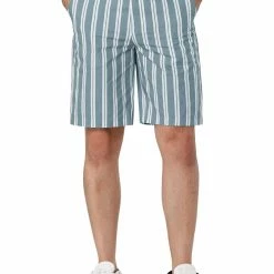 Allegra K Men Summer Striped Shorts Slim Fit Flat Front Walk Chino Seersucker Pants