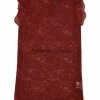 Allegra K Women's Lace Ruffle Semi Sheer Sleeveless Blouse Top
