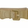 Allegra K Elastic Waist Belts For Women Wide Belts Rectangular Chunky Buckle 2 Allegra K Elastic Waist Belts For Women Wide Belts Rectangular Chunky Buckle