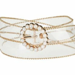 Allegra K Accessories Stylish Womens Clear Waist Belts For Dresses Transparent Belts Pin Buckle