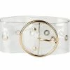 Allegra K Accessories Womens Grommet Clear Wide Waist Belts Transparent Belts