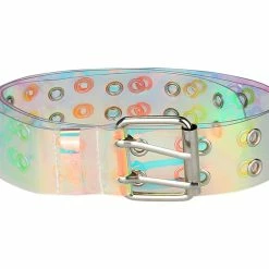 Allegra K Accessories Womens Clear Waist Belts For Shorts Grommet Transparent Belts Pin Buckle
