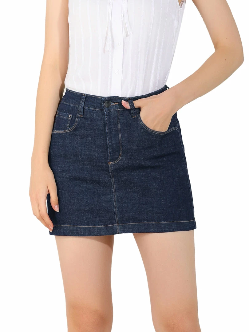 Allegra K Women's Casual High Waisted Shorts With Pockets Denim Jean Shorts 3 Allegra K Women's Casual High Waisted Shorts With Pockets Denim Jean Shorts