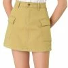 Allegra K Women's Cargo Pocket A-line Short Mini Utility Skirt