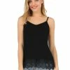 Allegra K Women's Spaghetti Strap Lace Camisole Layered Cami Top Extender