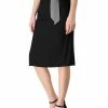 Allegra K Women's High Waisted Work Office Contrast Color Belted Midi Skirt 2 Allegra K Women's High Waisted Work Office Contrast Color Belted Midi Skirt