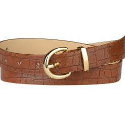 Allegra K Alligator Embossed Belts Leather Waist Alloy Pin Buckle Belt For Women Accessories