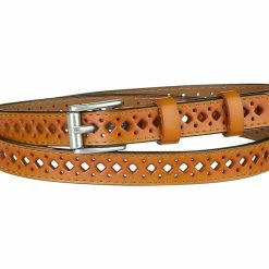 Allegra K Accessories Skinny Leather Belt For Women Hollow-out Thin Waist Belts For Jeans Dress 0.7 Inches Width