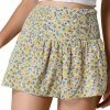 Allegra K Women's Smocked Waist Ruched Tiered A-Line Ditsy Floral Shorts