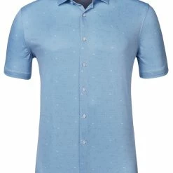 Allegra K Men's Short Sleeve Button Down Pattern Casual Printed Dress Shirt