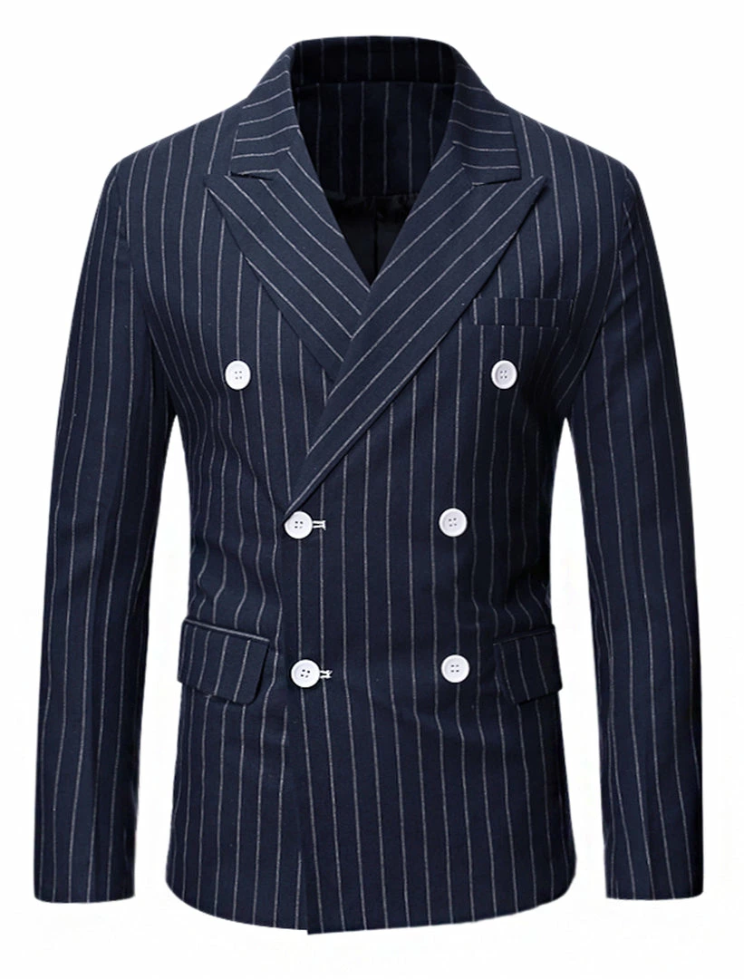 Allegra K Men's Casual Bussiness Suit Sport Coats Slim Fit Double Breast Dress Blazer 3 Allegra K Men's Casual Bussiness Suit Sport Coats Slim Fit Double Breast Dress Blazer