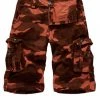 Allegra K Men's Cargo Shorts Regular Fit Twill Work Shorts Pants W Pockets